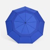 Складной зонт Dome Double с двойным куполом, синий с логотипом