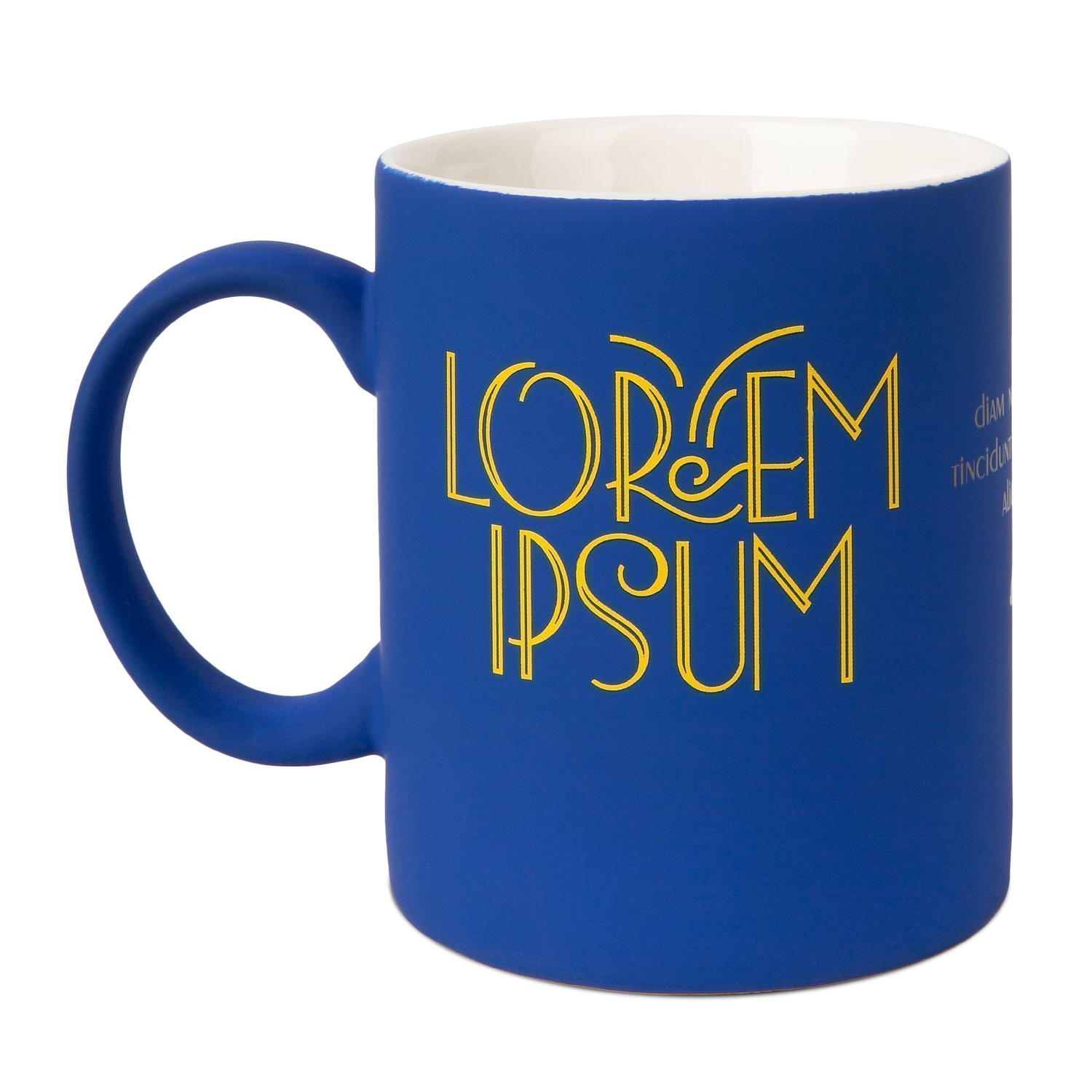 Кружка Promo Soft с покрытием софт-тач, синяя с логотипом