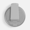 Bluetooth-колонка с беспроводной зарядкой и часами netEnergy, серая с логотипом