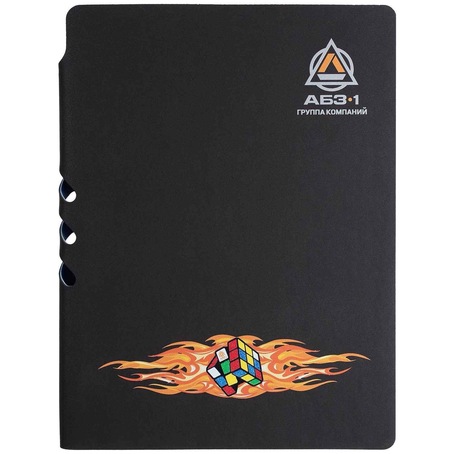 Ежедневник Flexpen Black, недатированный, черный с зеленым с логотипом