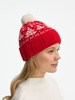 Шапка Holidale, красная с молочным с логотипом