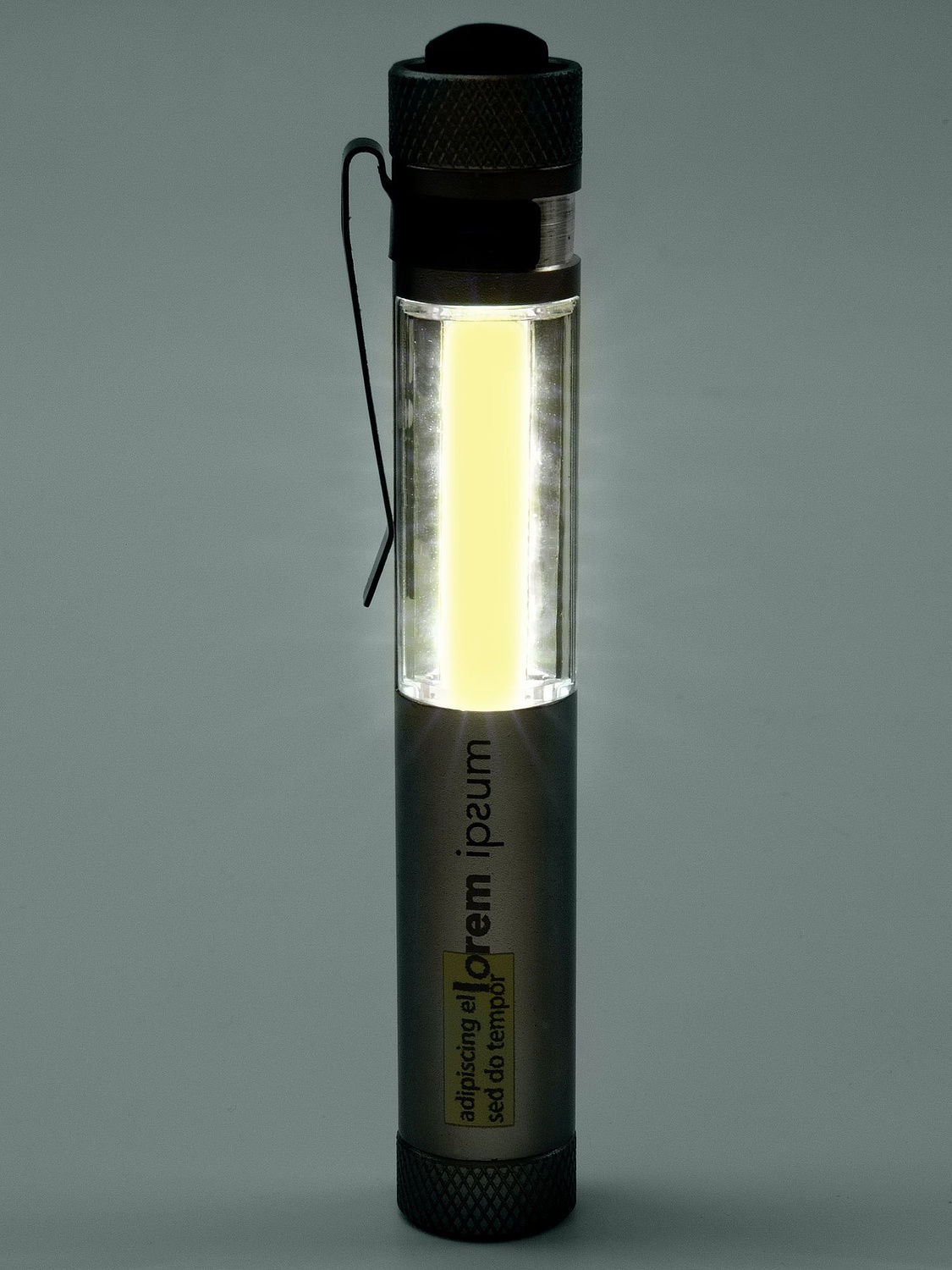 Фонарик-факел LightStream, малый, серый