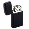 Зажигалка Zippo Slim Matt, матовая черная с логотипом
