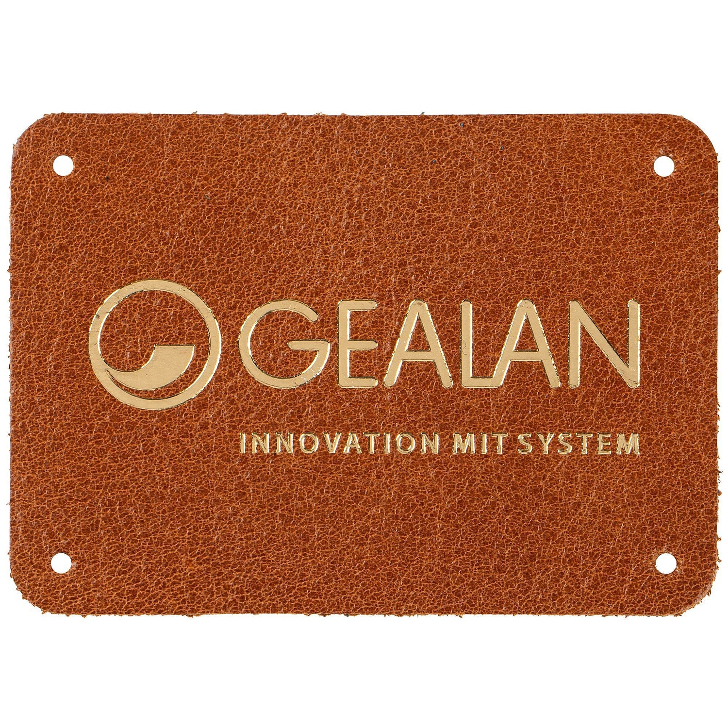 Лейбл кожаный Beta, XL, горчичный с логотипом