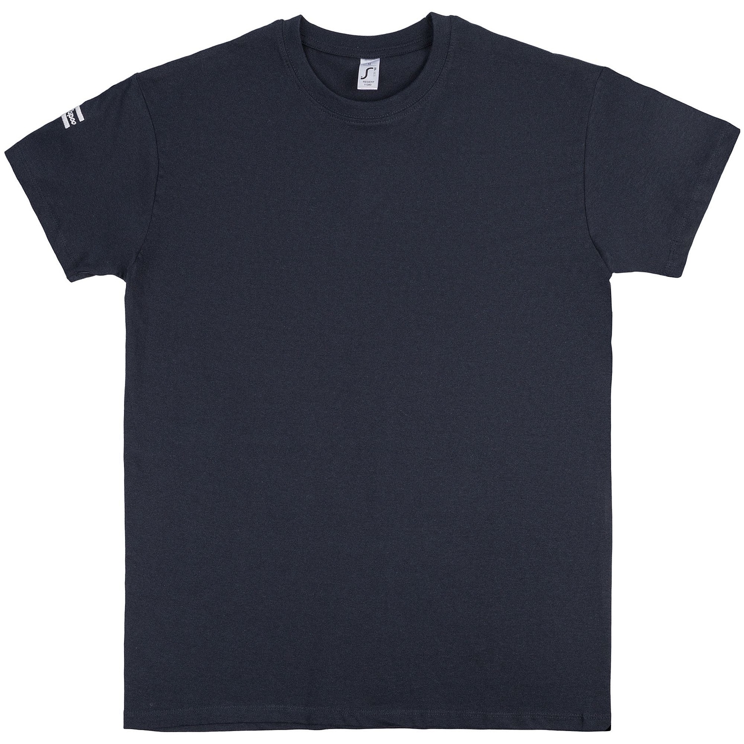Футболка унисекс Regent 150, темно-синяя (navy) с логотипом