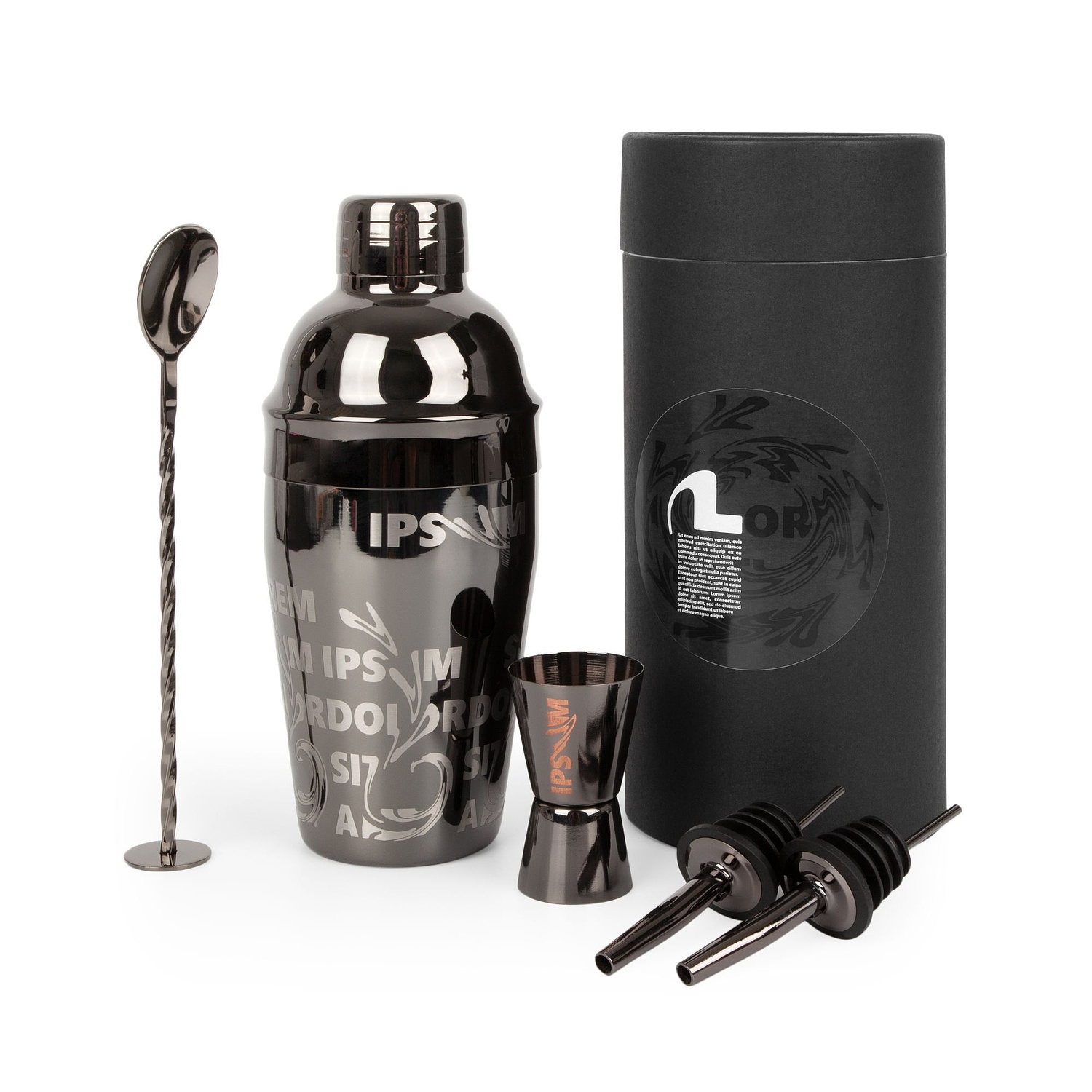 Набор для приготовления коктейлей Pourpour, черный