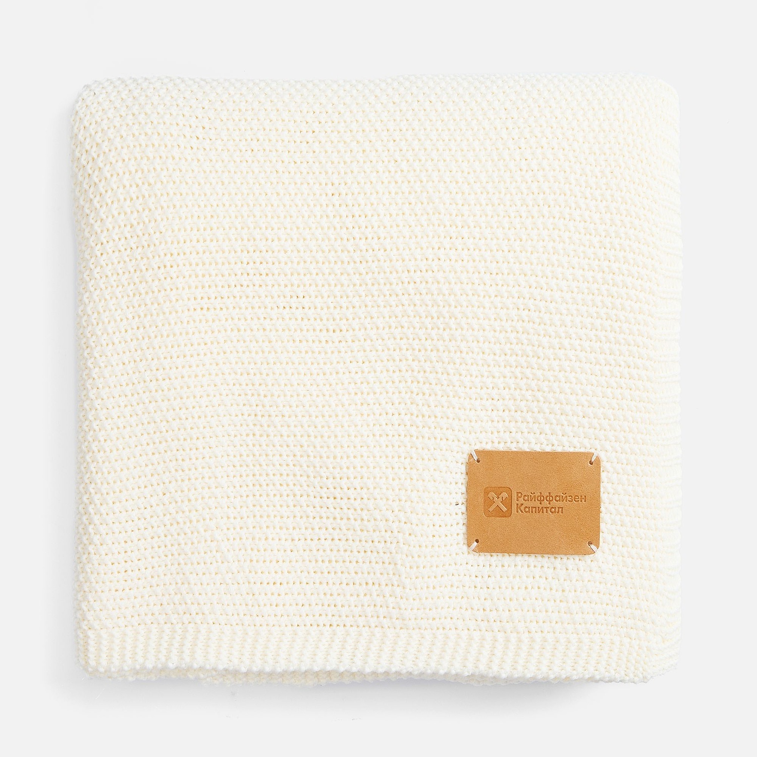 Плед Longview, молочно-белый с логотипом