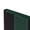 Ежедневник Bookmark, недатированный, черный с зеленым с логотипом