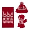 Шарф Elnik, красный с молочно-белым с логотипом