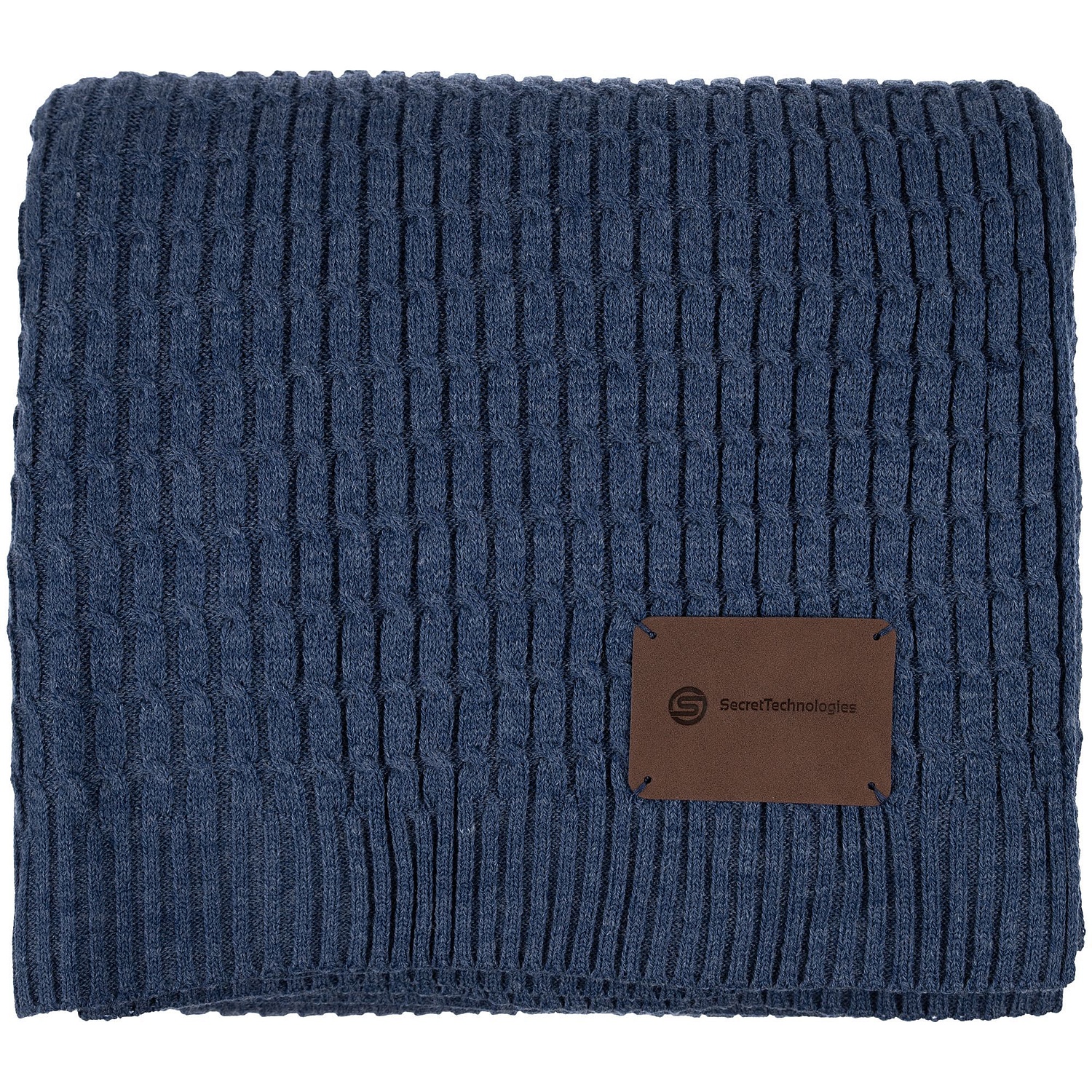 Плед Slumberland, синий (джинс) с логотипом