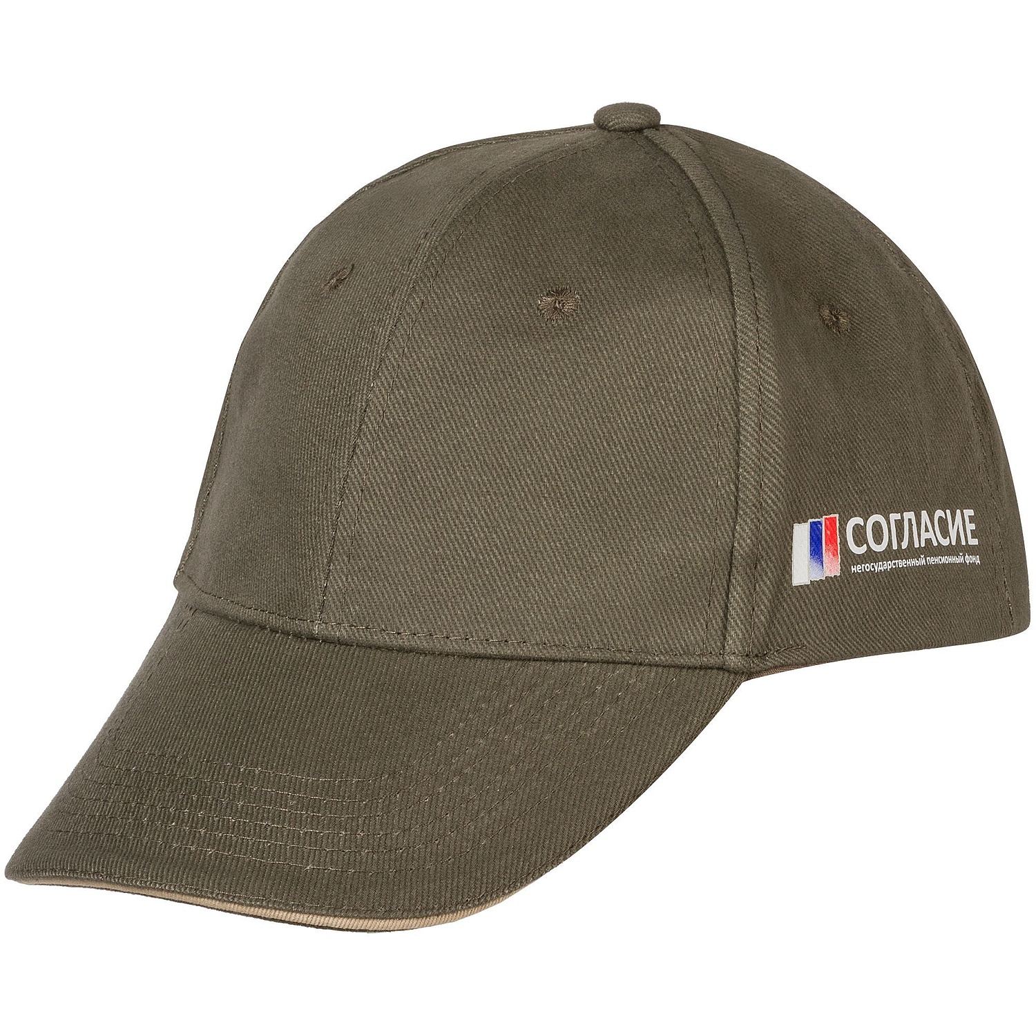 Бейсболка Buffalo, хаки с бежевым с логотипом