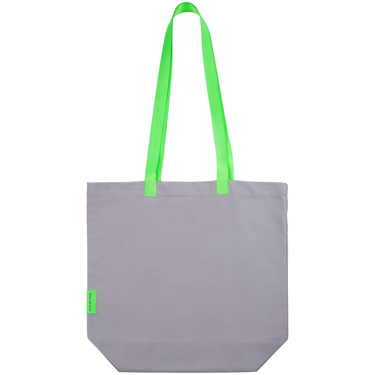 Лейбл тканевый Epsilon, L, зеленый неон с логотипом