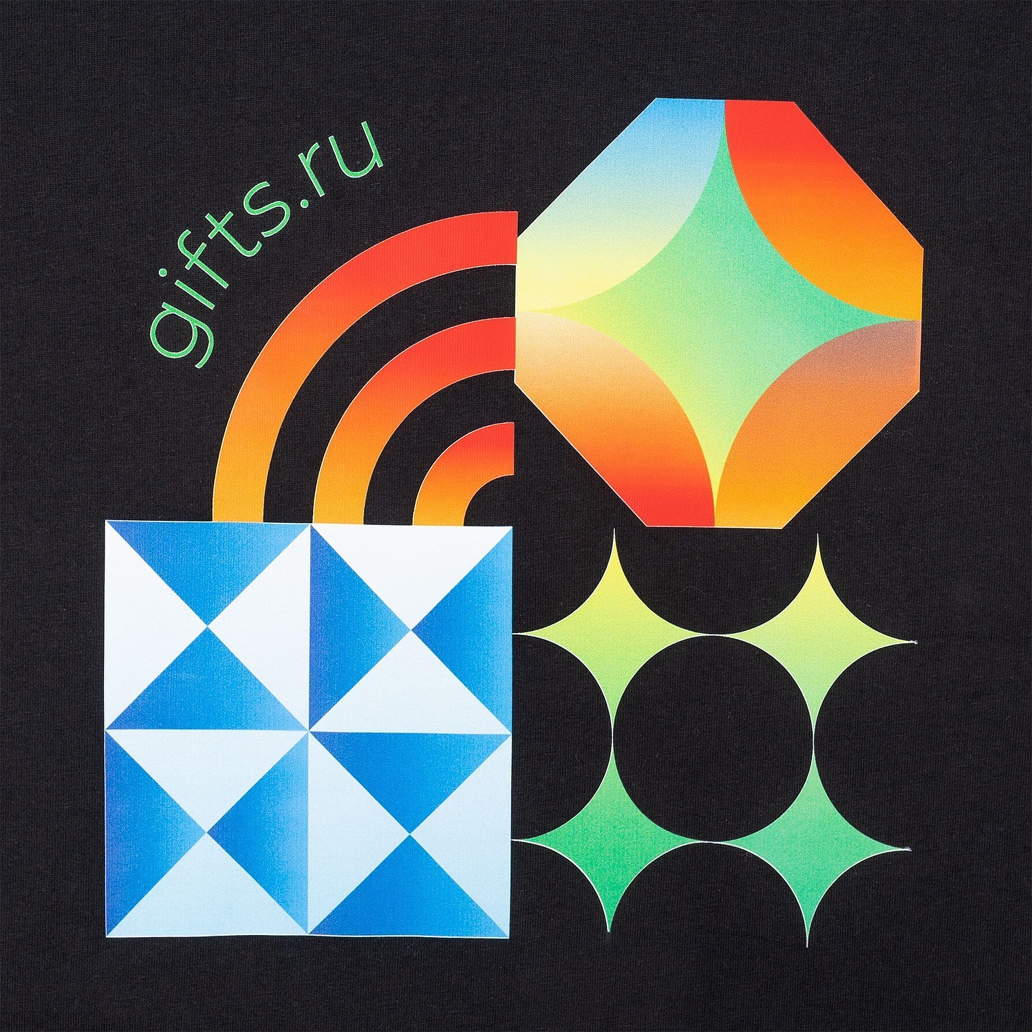 Футболка мужская American U, черная с логотипом