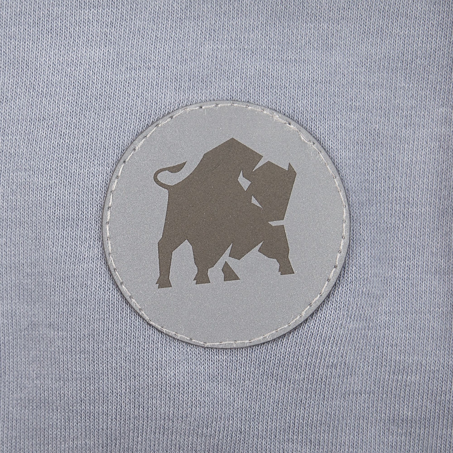 Лейбл светоотражающий Tao Round, L, серый с логотипом