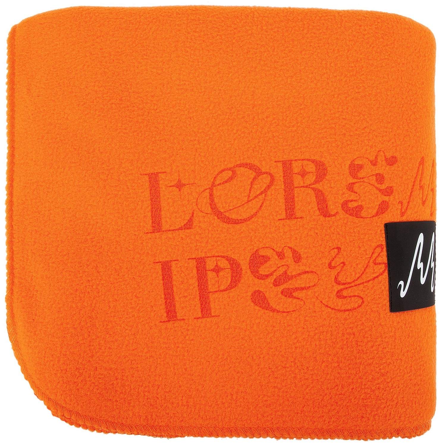 Флисовый плед Warm&Peace, оранжевый