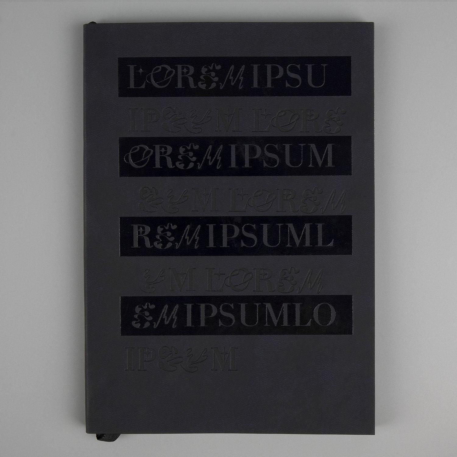 Ежедневник Flat Light, недатированный, иссиня-черный с логотипом