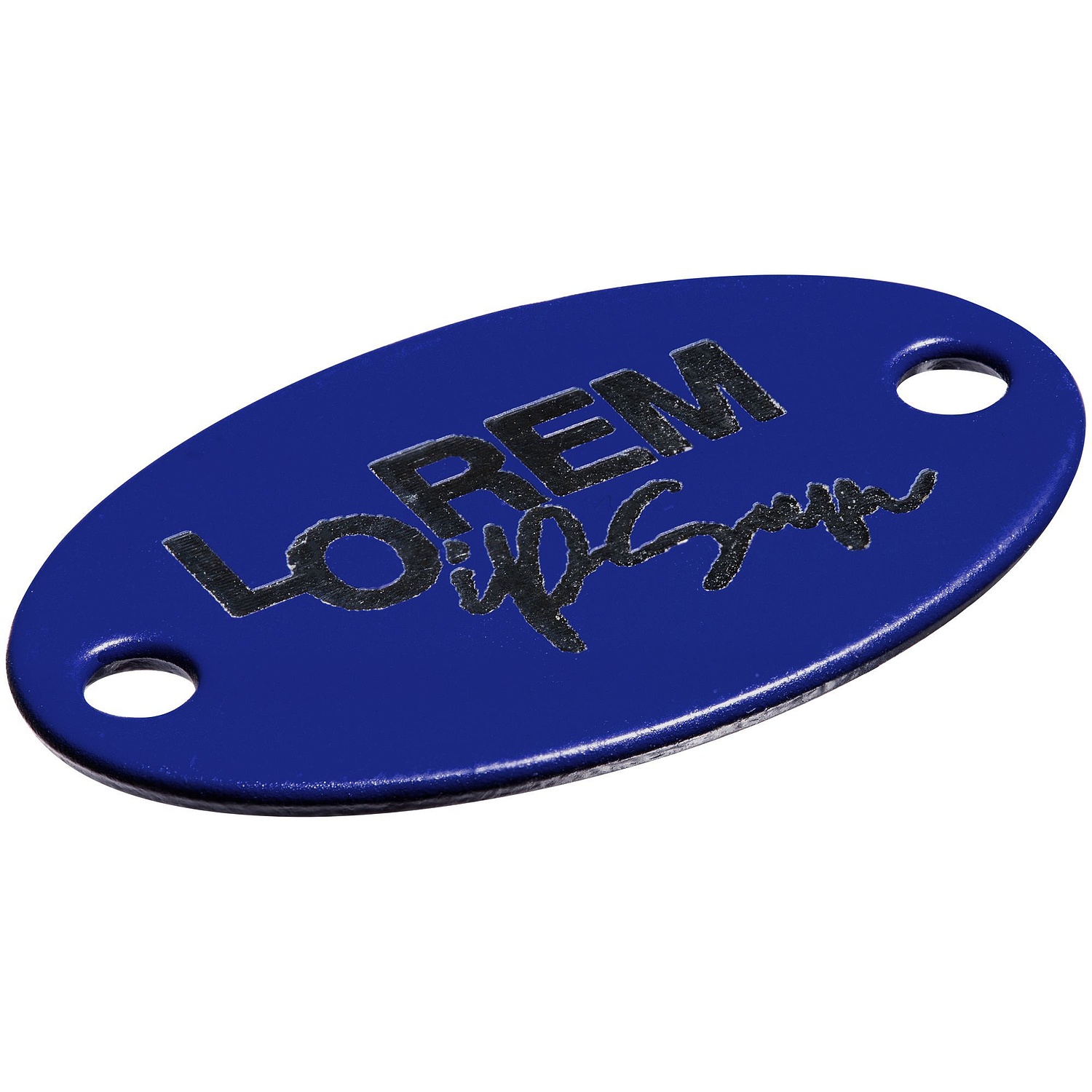 Шильдик металлический Alfa Oval, синий с логотипом