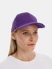 Бейсболка Long Beach, темно-фиолетовая с логотипом