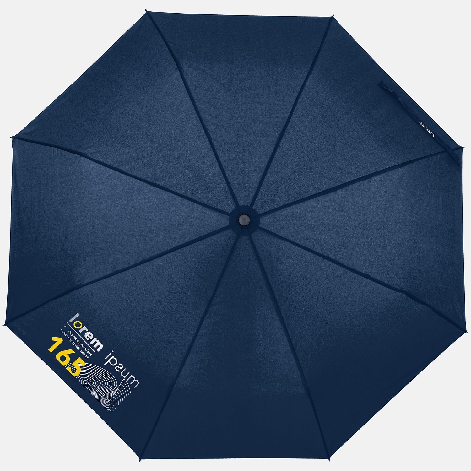 Зонт складной Monsoon, темно-синий с логотипом