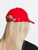 Бейсболка Long Beach, красная с белым с логотипом