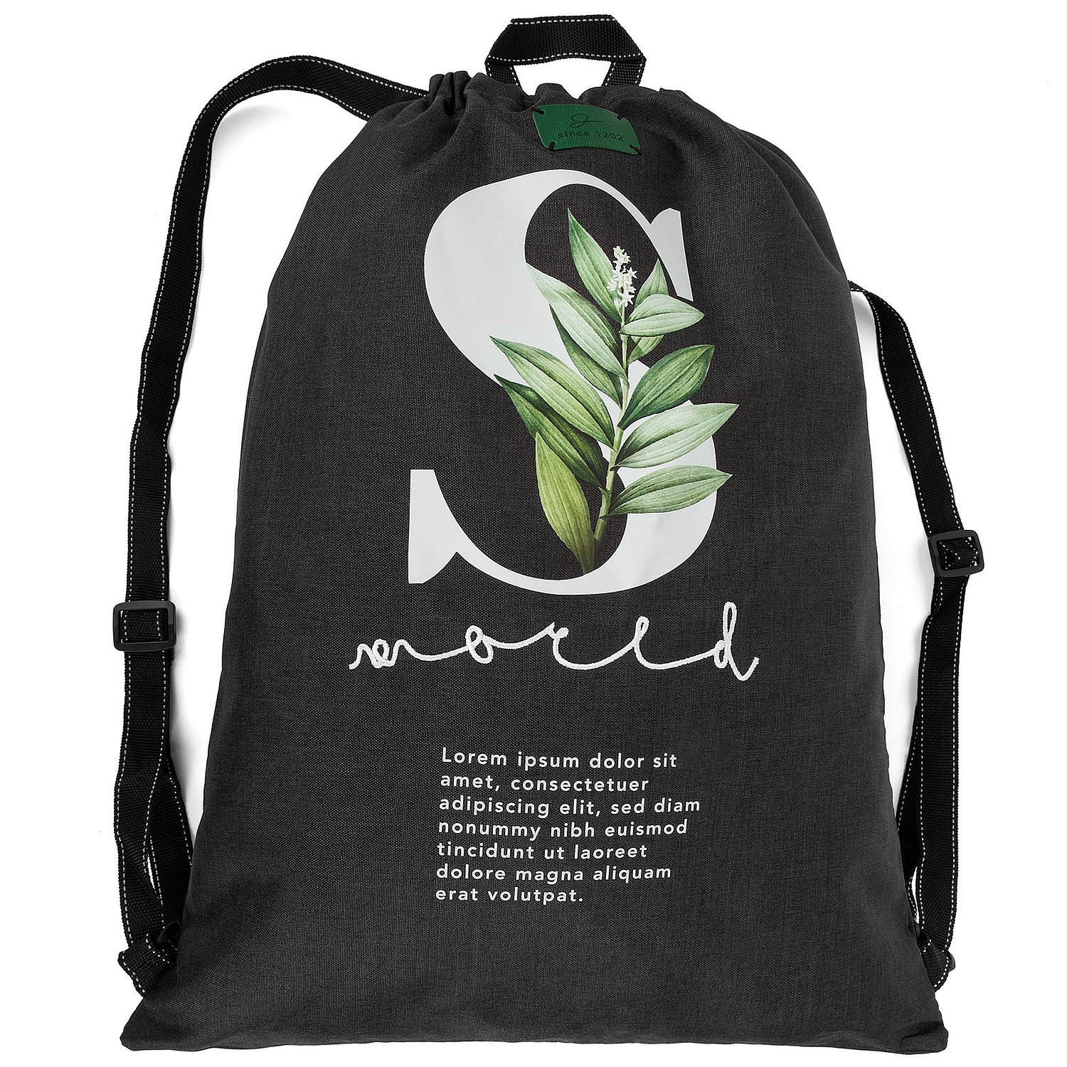 Рюкзак-мешок Melango, черный с логотипом