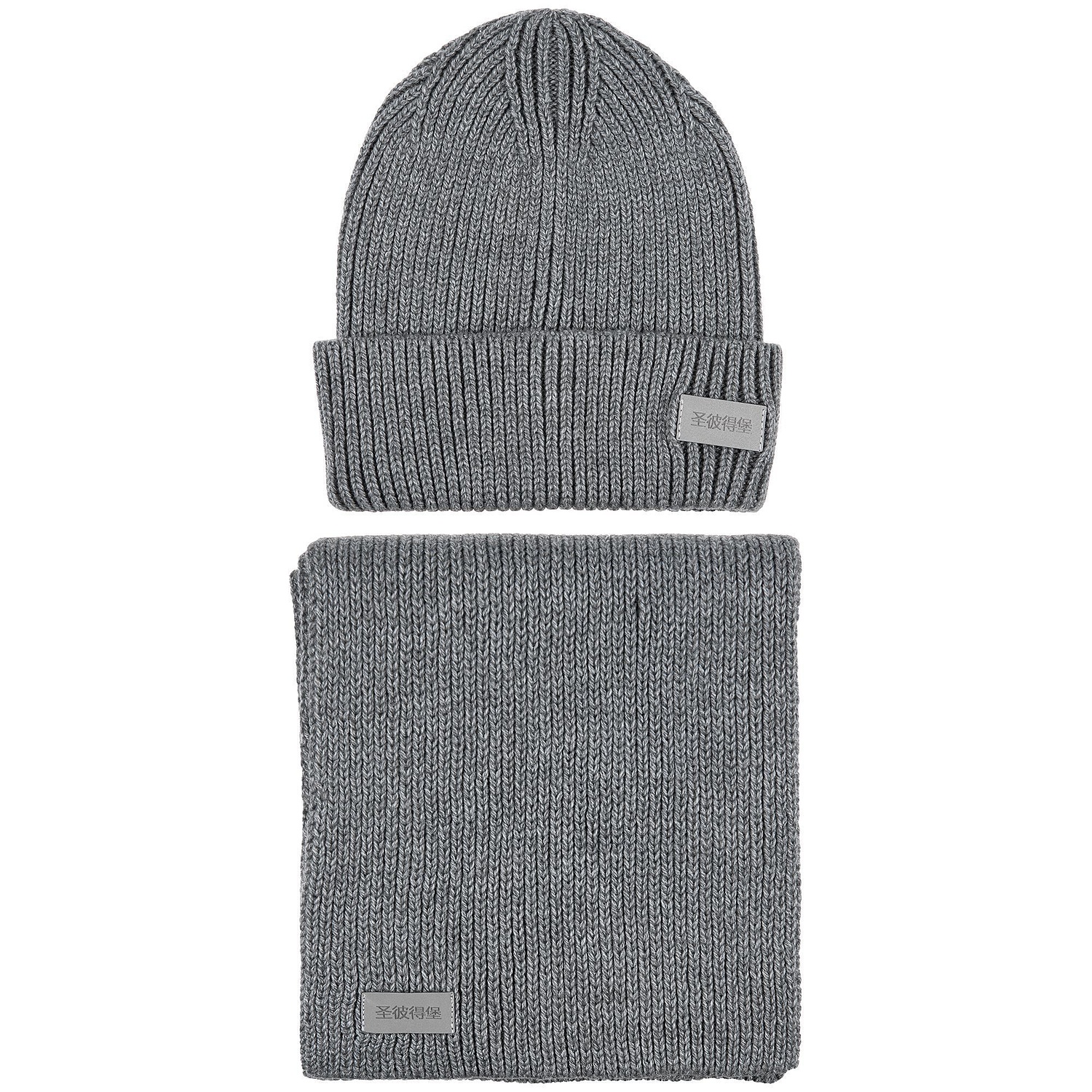 Шапка Tommi, серый меланж с логотипом