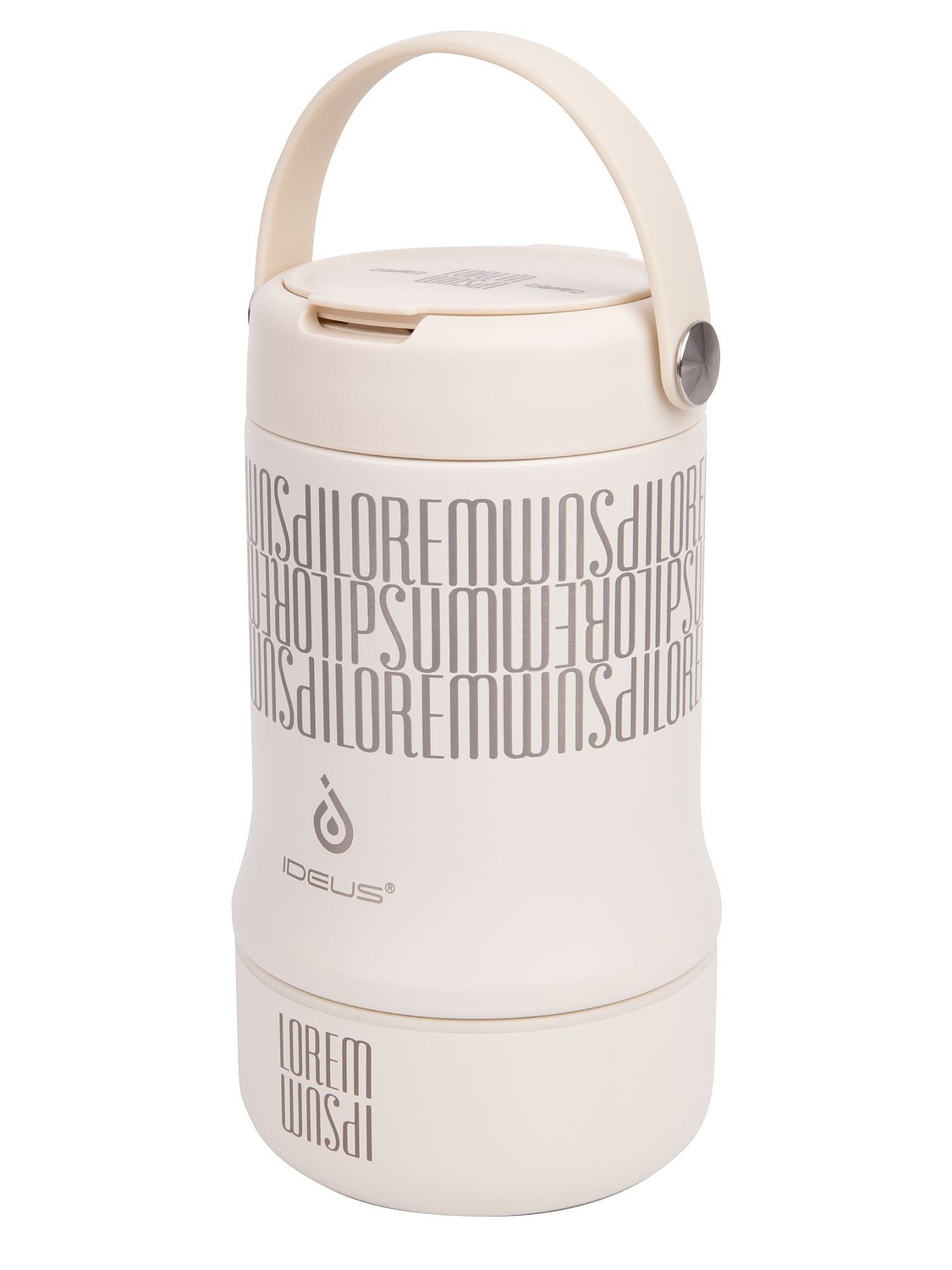 Термос для еды Tabenodo, белый (молочный) с логотипом