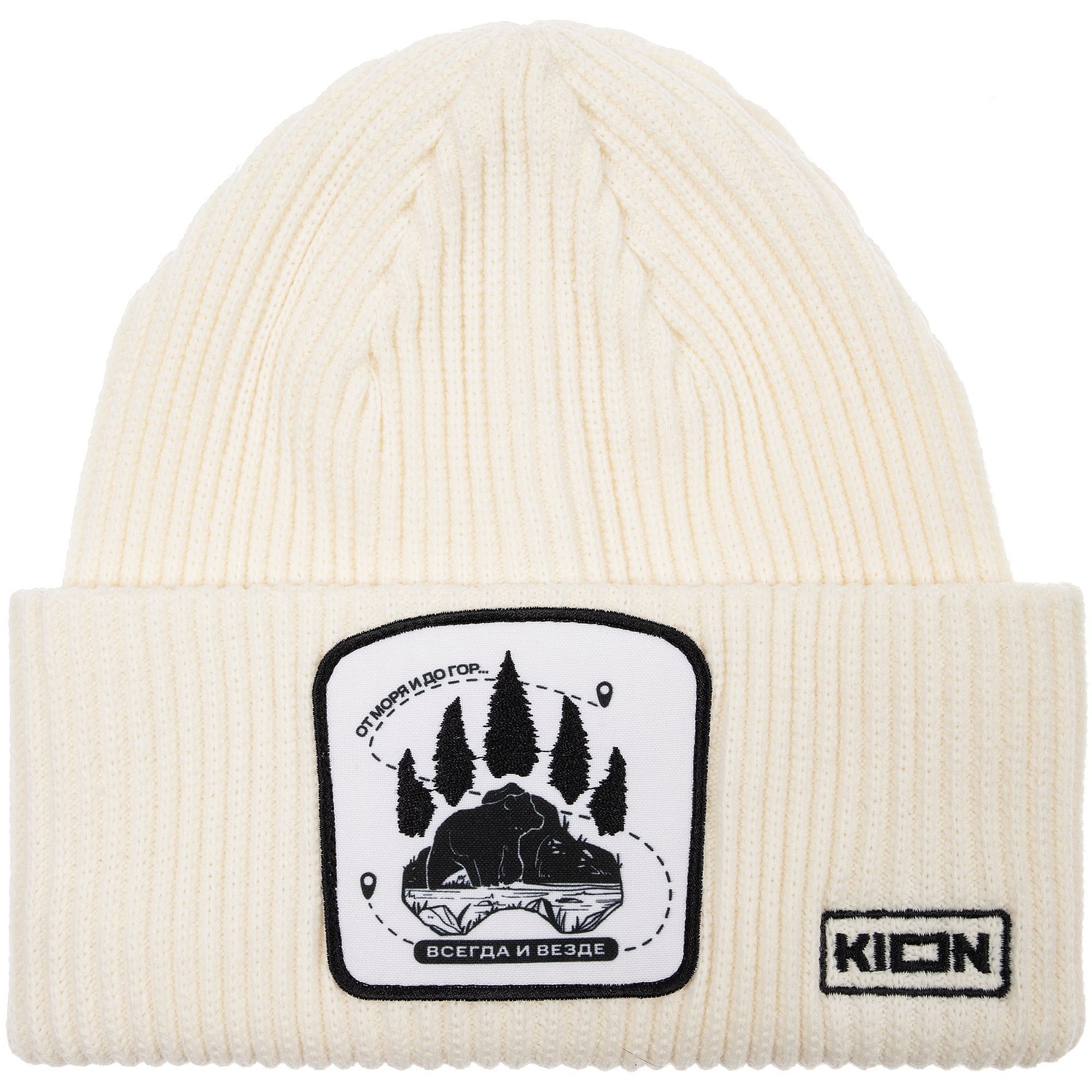 Шапка Franky, молочно-белая с логотипом