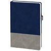 Ежедневник Horizon, недатированный, серый с синим с логотипом