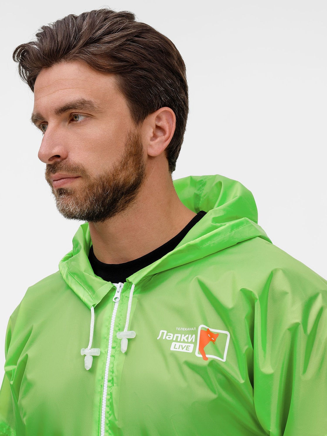 Дождевик Rainman Zip, зеленое яблоко с логотипом