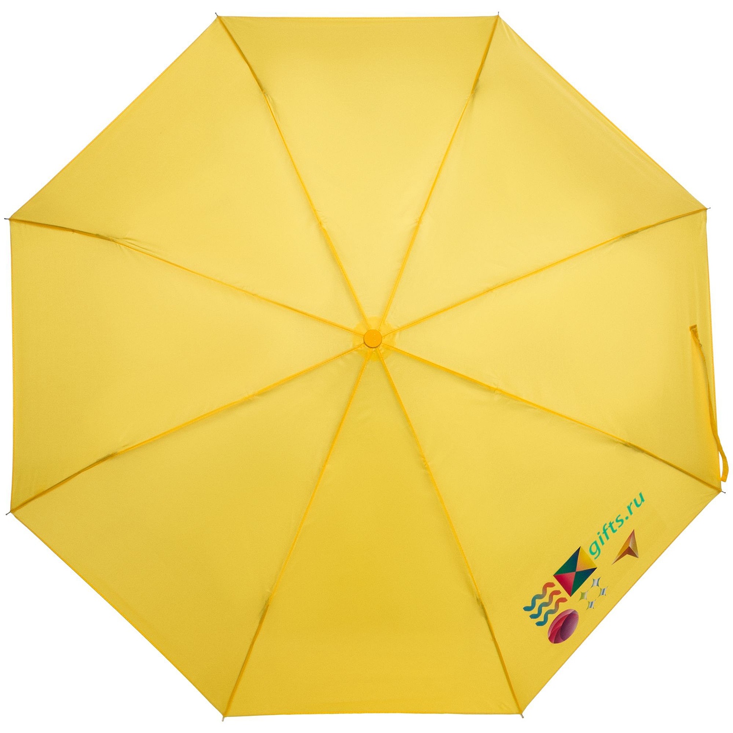 Зонт складной Basic, желтый