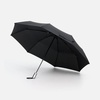 Зонт складной Fiber, черный с логотипом