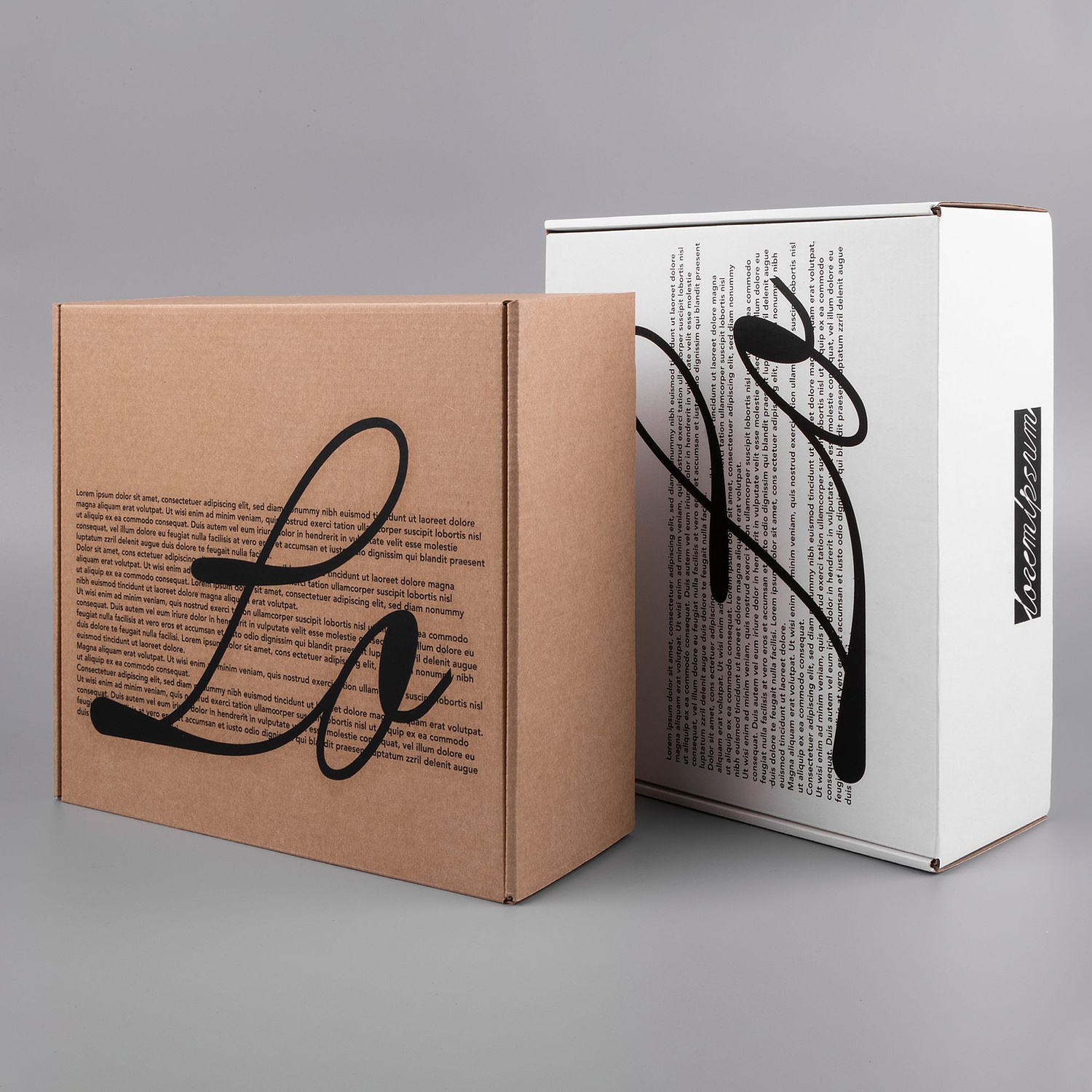 Коробка New Grande, белая с логотипом