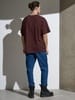 Футболка Oversize Premium, коричневая (шоколад) с логотипом