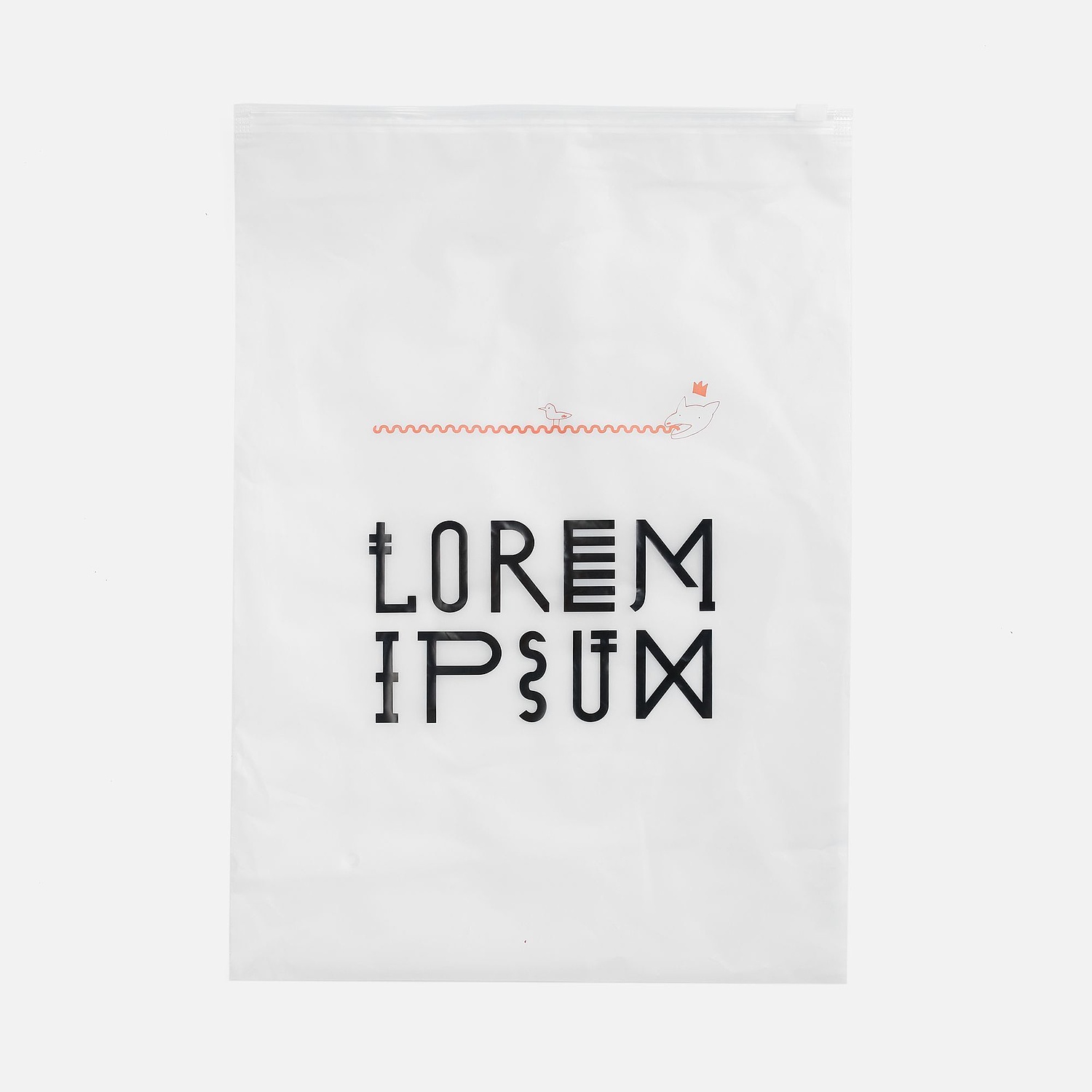 Пакет Zip Lock, S, белый с логотипом