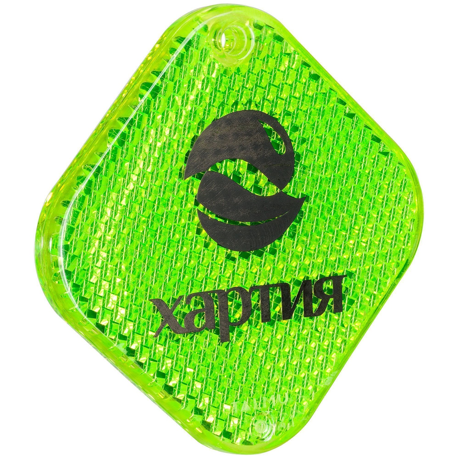 Светоотражатель «Квадрат», неон-желтый