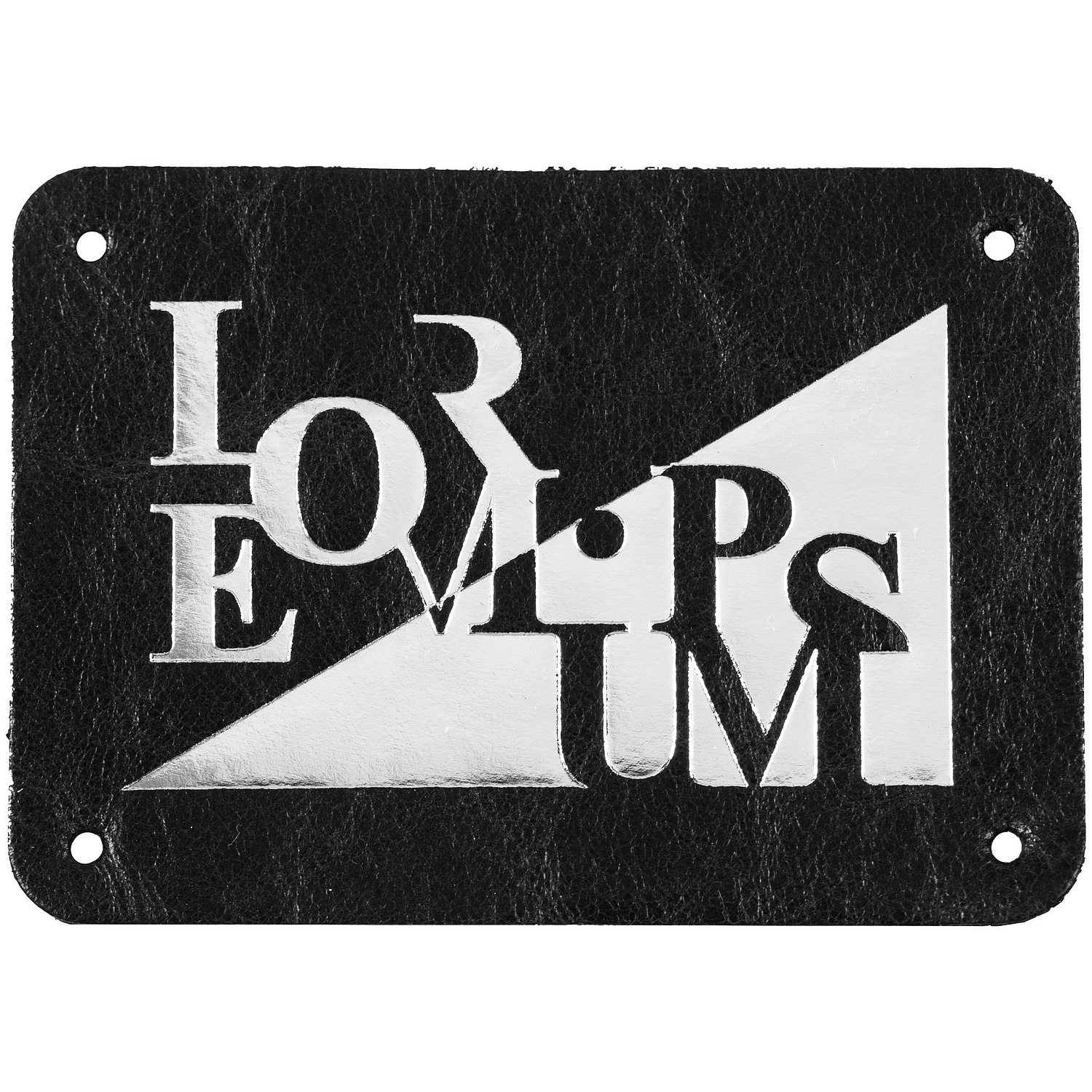 Лейбл кожаный Beta, XL, черный с логотипом