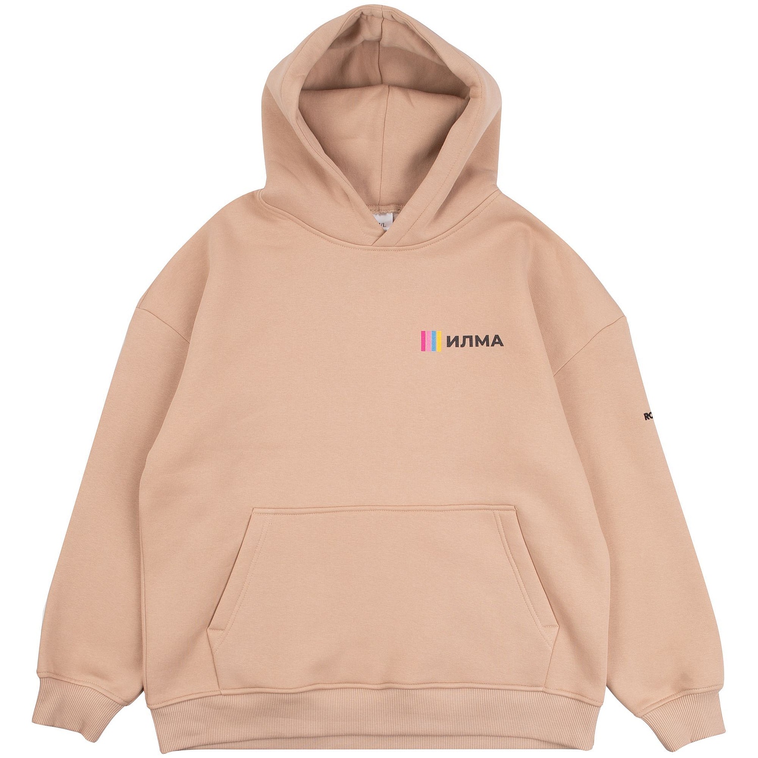 Худи Kulonga Oversize, бежевое с логотипом