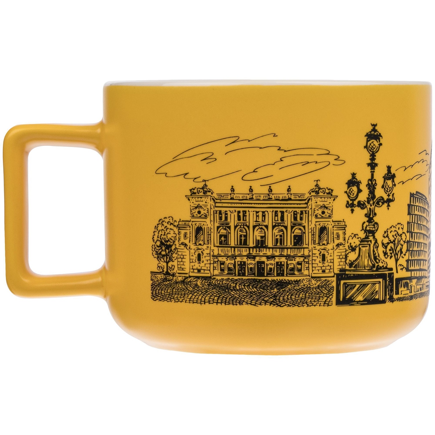 Чашка Fusion, желтая с логотипом