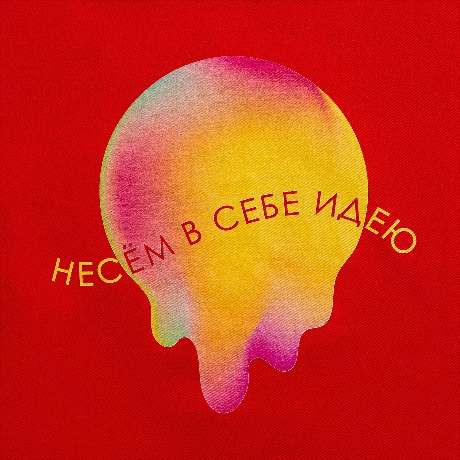 Холщовая сумка Avoska, красная с логотипом