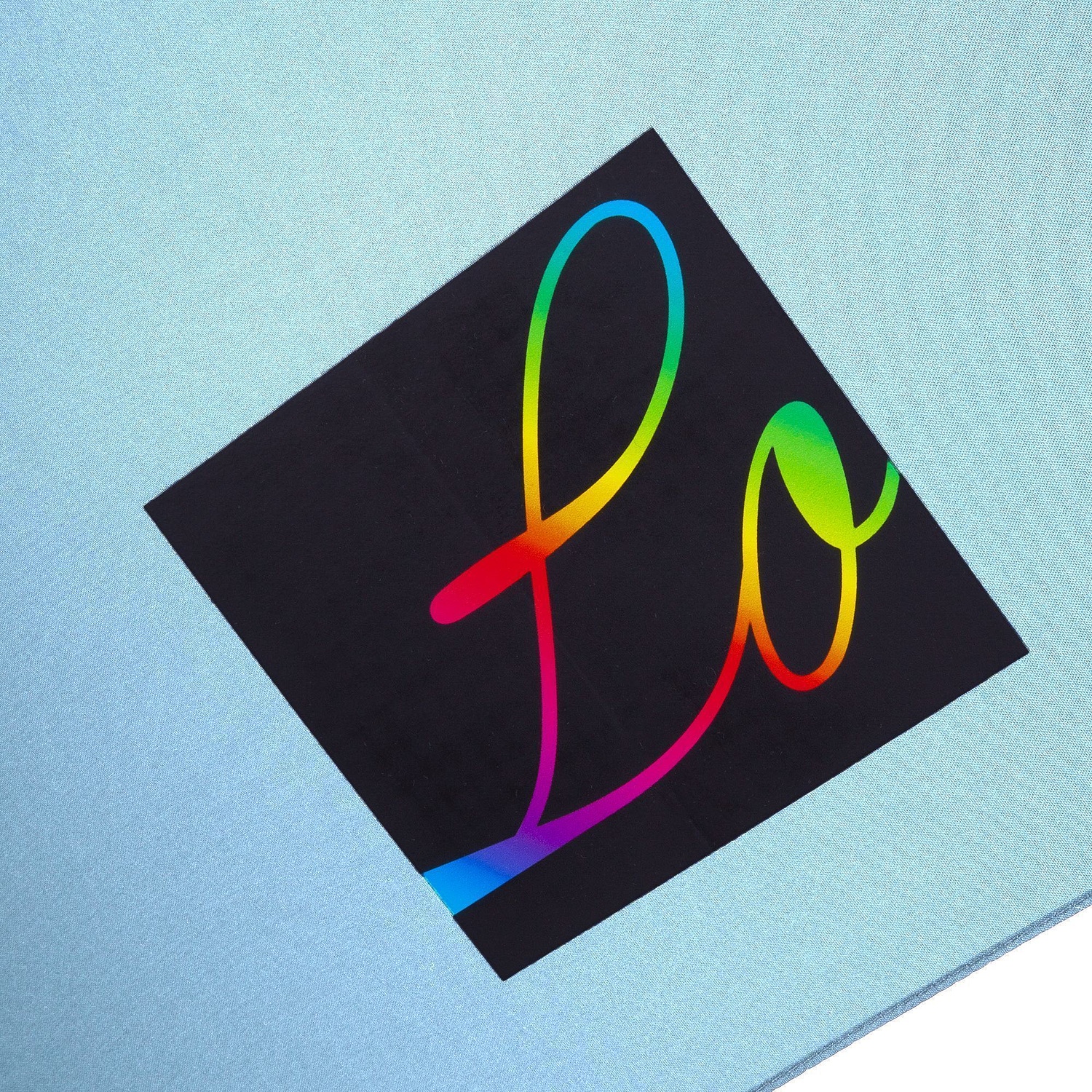 Зонт-трость Promo, голубой с логотипом