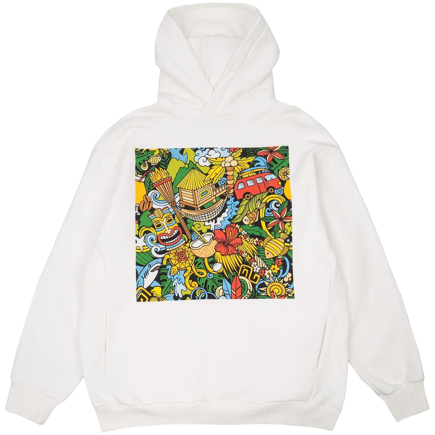 Худи Kulonga One Size, молочно-белое с логотипом