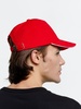 Бейсболка Long Beach, красная с белым с логотипом