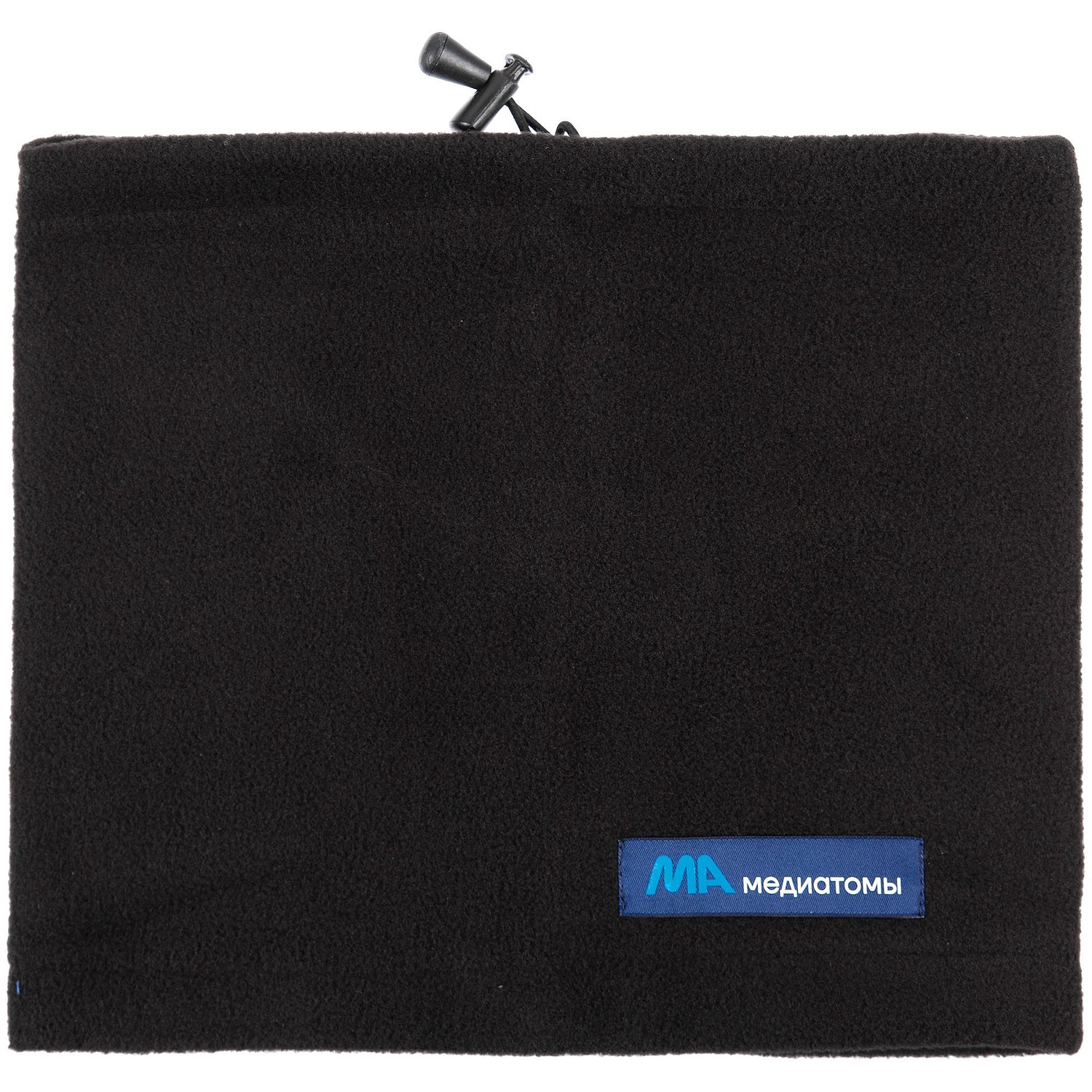 Шапка-шарф с утяжкой Blizzard, черная с логотипом