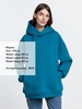 Худи Kulonga Oversize, бирюзовое с логотипом