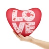 Подушка декоративная FrostyLove на заказ, сердце с логотипом