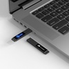 Флешка markBright Black с зеленой подсветкой, 32 Гб с логотипом