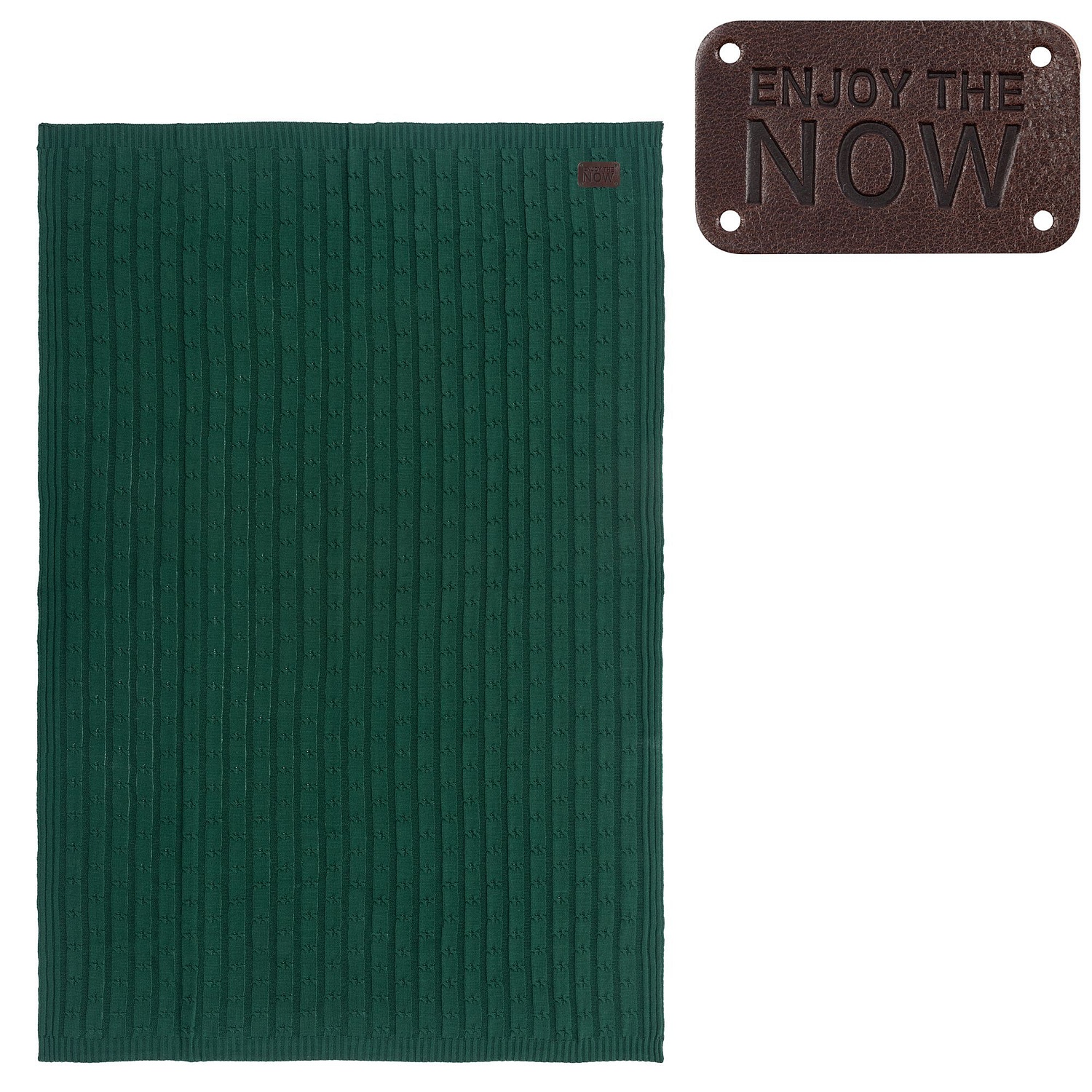 Лейбл кожаный Beta, S, коричневый с логотипом