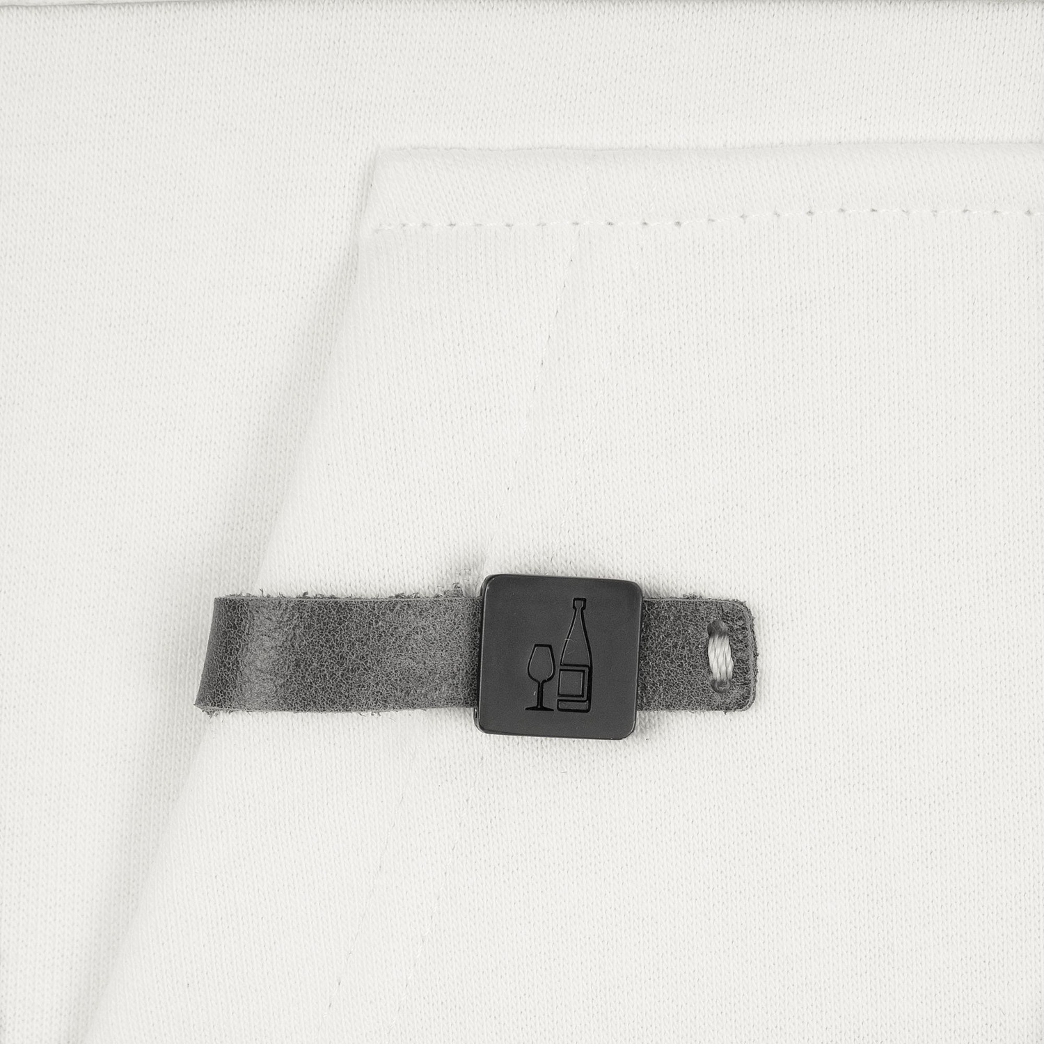 Лейбл кожаный Beta, XS, серый с логотипом