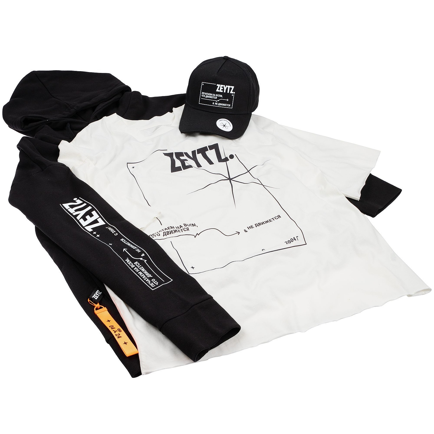 Худи унисекс H2, черное с логотипом